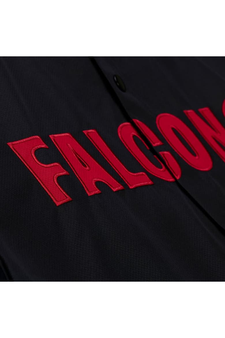 Men's Mitchell & Ness Black Atlanta Falcons Coaches Full-Snap Hooded Windbreaker Jacket, Alternate, color, Black