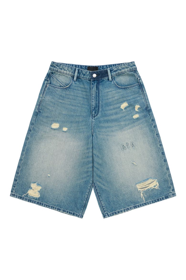Gustavo Oversize Denim Bermuda Shorts, Main, color, GOLDEN INDIGO
