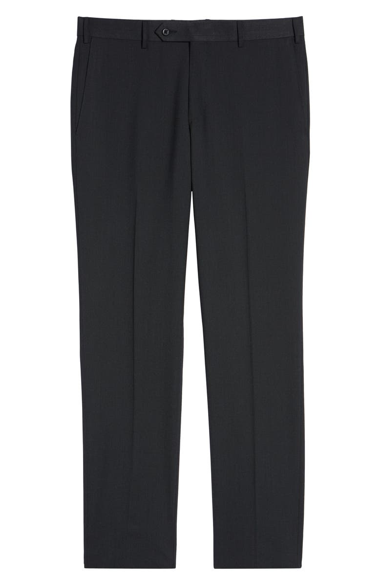 Zanella Curtis Flat Front Stretch Wool Blend Trousers, Alternate, color, 