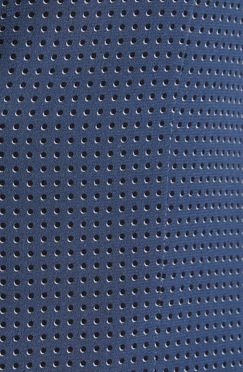 Fendi Microdot Silk Crêpe de Chine Blazer, Alternate, color, 