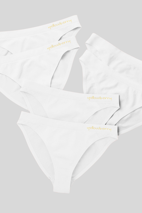 Yellowberry 6pk Scout Seamless Underwear In Snowflake