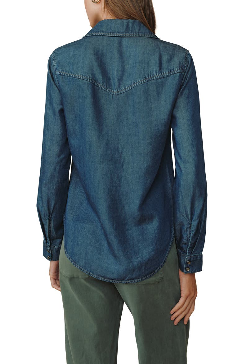 Western Chambray Shirt, Alternate, color, TWILIGHT RINSE WASH