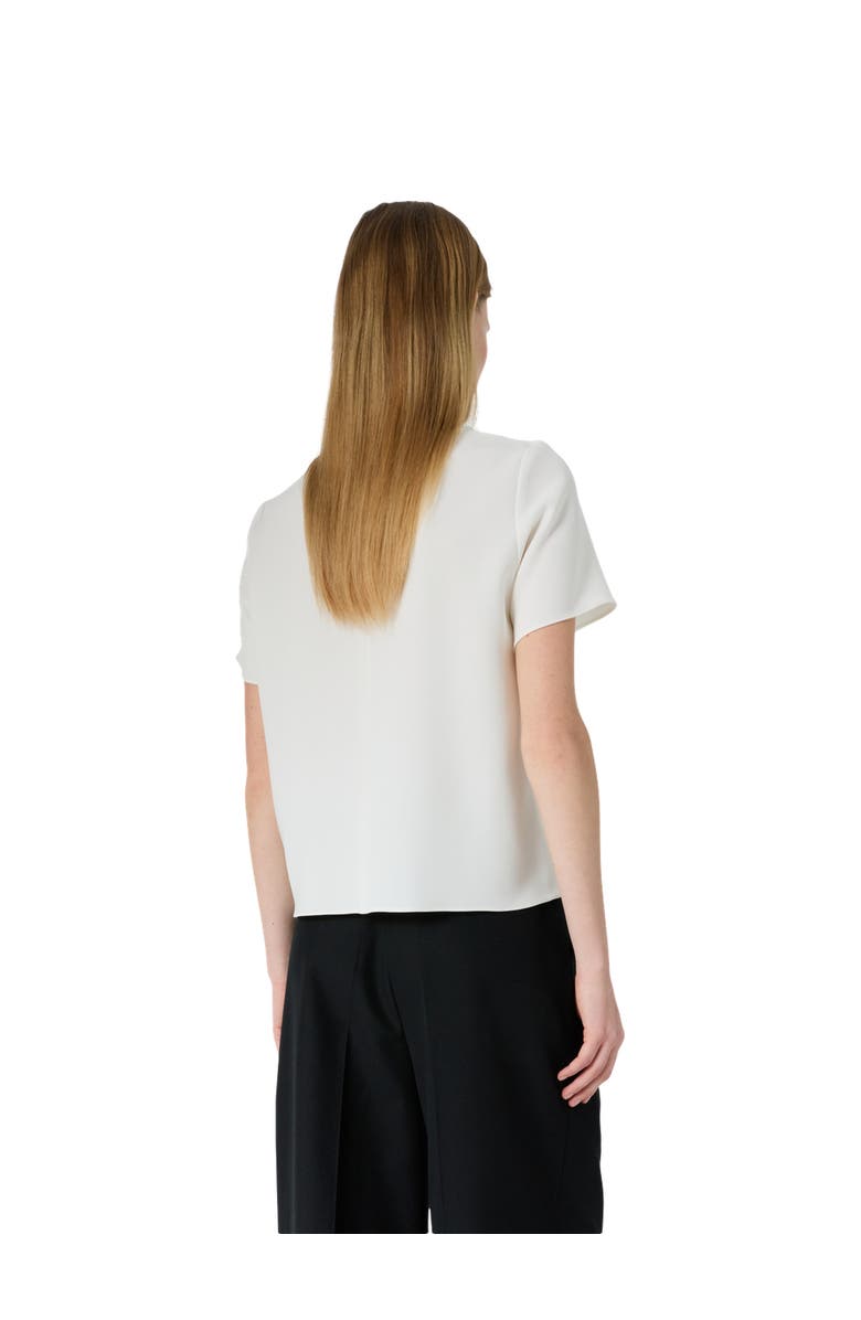 GERARD DAREL Ciara Metallic Trim Round Neck Top, Alternate, color, Ecru