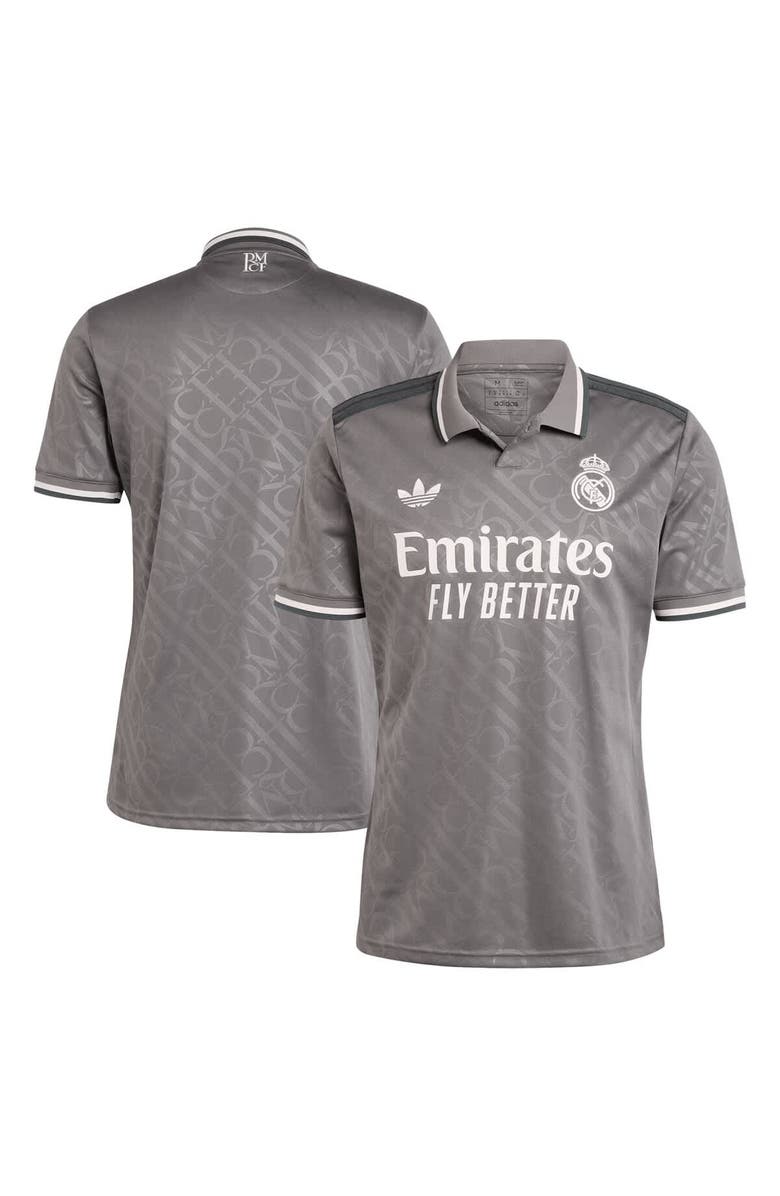 adidas Originals Men's adidas Originals Charcoal Real Madrid 2024/25 Third Replica Jersey, Alternate, color,