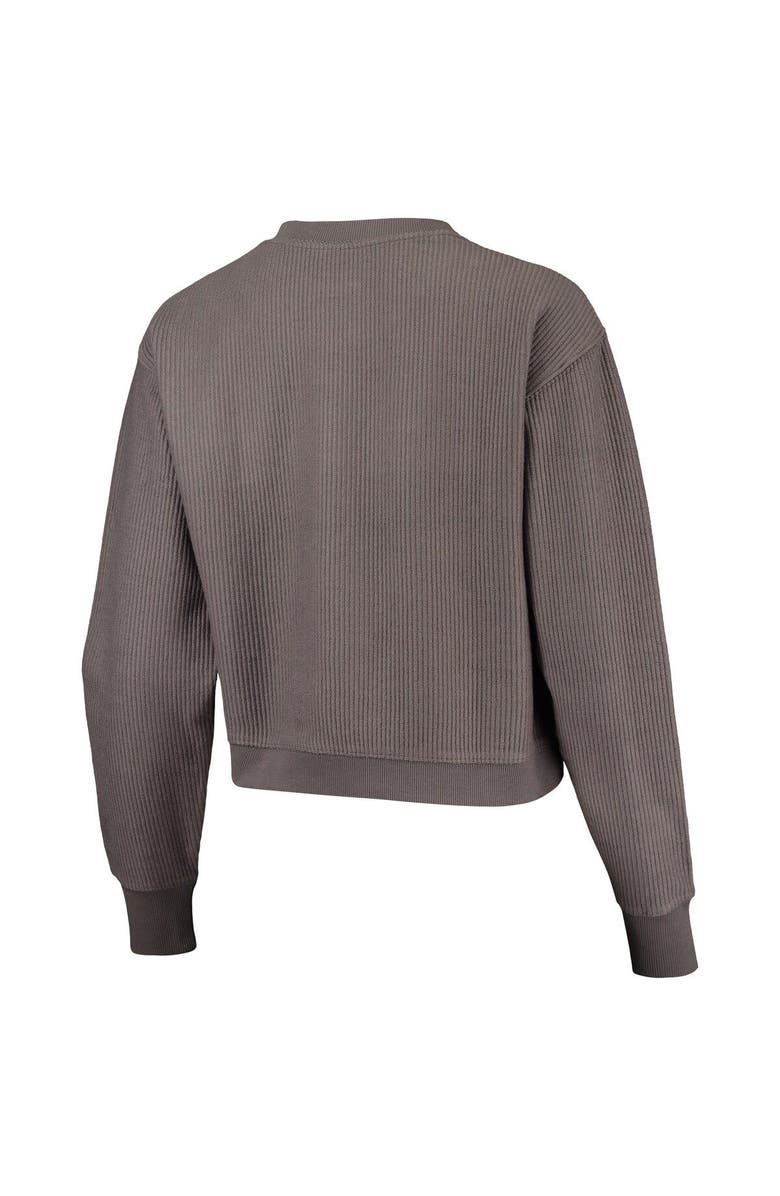 LEAGUE COLLEGIATE WEAR Women's League Collegiate Wear Charcoal Kentucky Wildcats Corded Timber Cropped Pullover Sweatshirt, Alternate, color, 