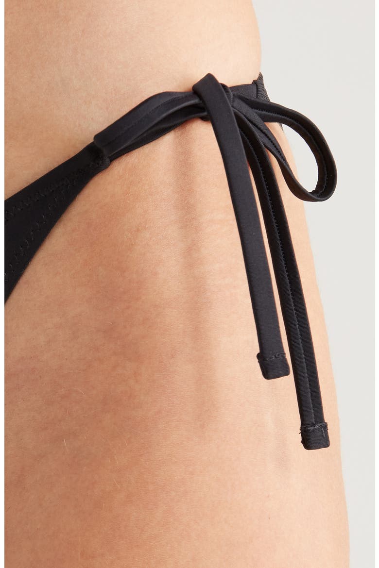 The Iris Side Tie Bikini Bottoms, Alternate, color, NOIR