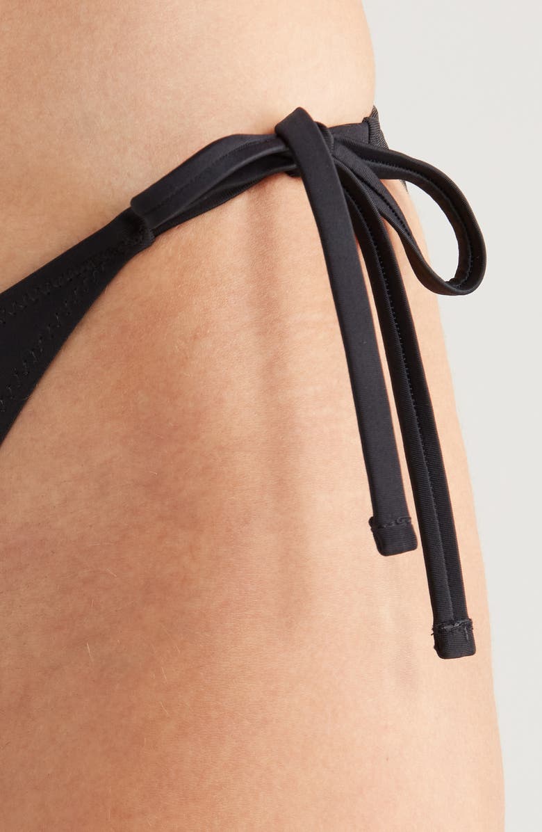 Solid & Striped The Iris Side Tie Bikini Bottoms, Alternate, color, Noir