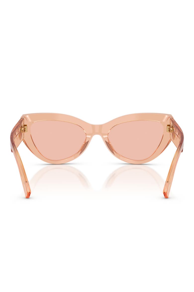 55mm Cat Eye Sunglasses, Alternate, color, NUDE TRANSPARENT / DARK PINK
