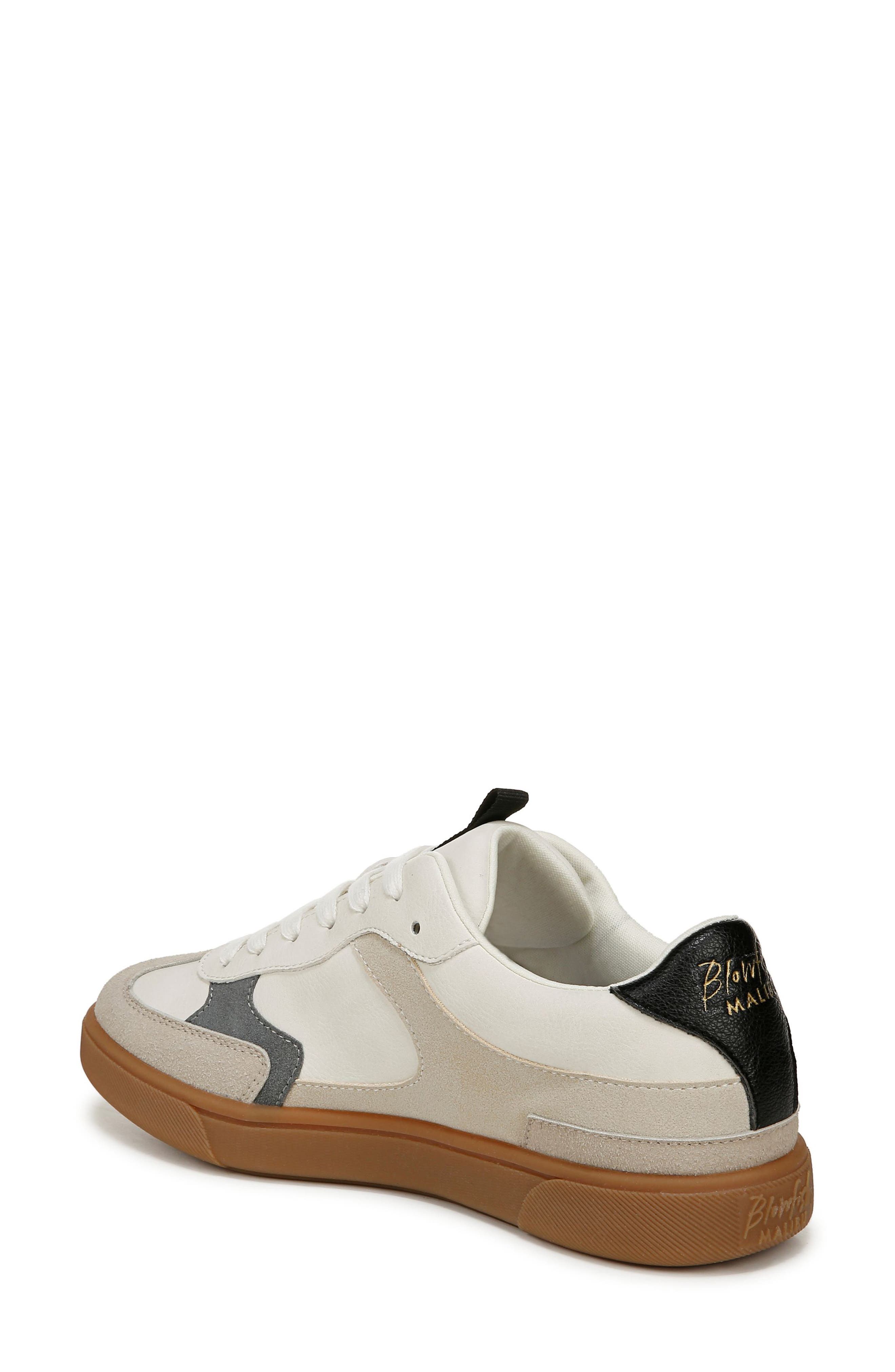 Blowfish Malibu Tastic Low Top Sneaker, Alternate, color, White/ Sand Faux Leather