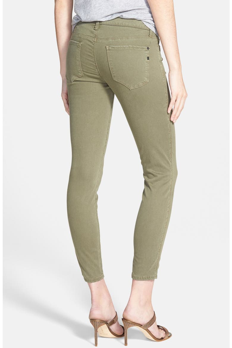 'Daphne' Mid Rise Crop Jeans, Alternate, color, AVIATION GREEN