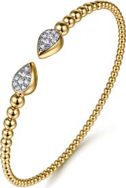 Gabriel & Co. Bujukan Beaded Diamond Pavé Cuff Bracelet
