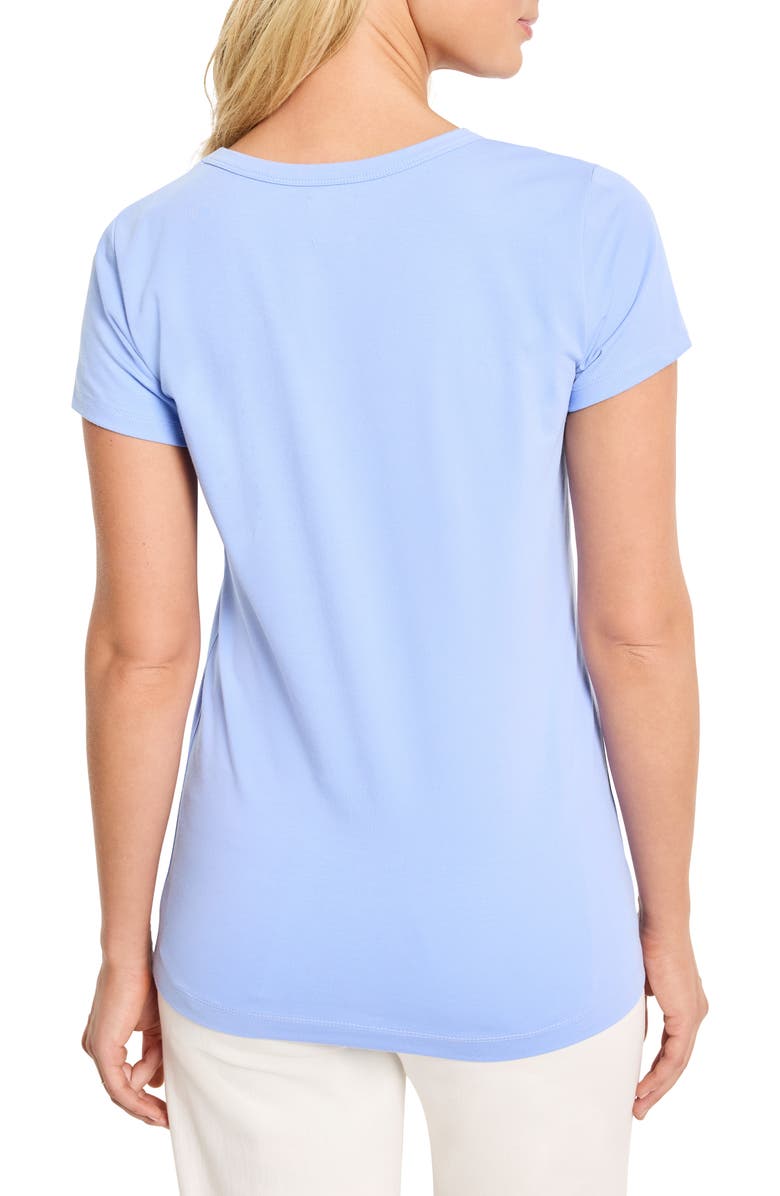 NIC+ZOE Perfect Cotton Crewneck T-Shirt, Alternate, color, Iris
