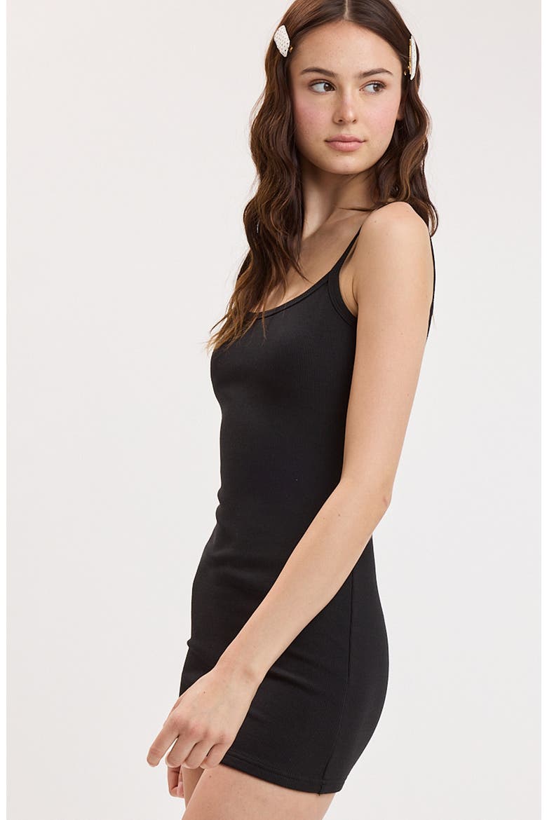 Scoop Back Sleeveless Minidress, Alternate, color, BLACK