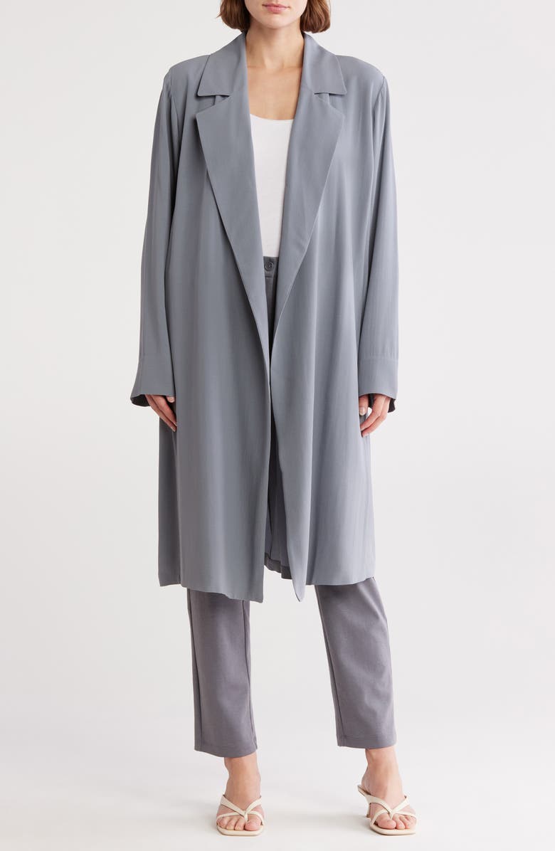 Eileen Fisher Silk Trench Coat, Main, color,