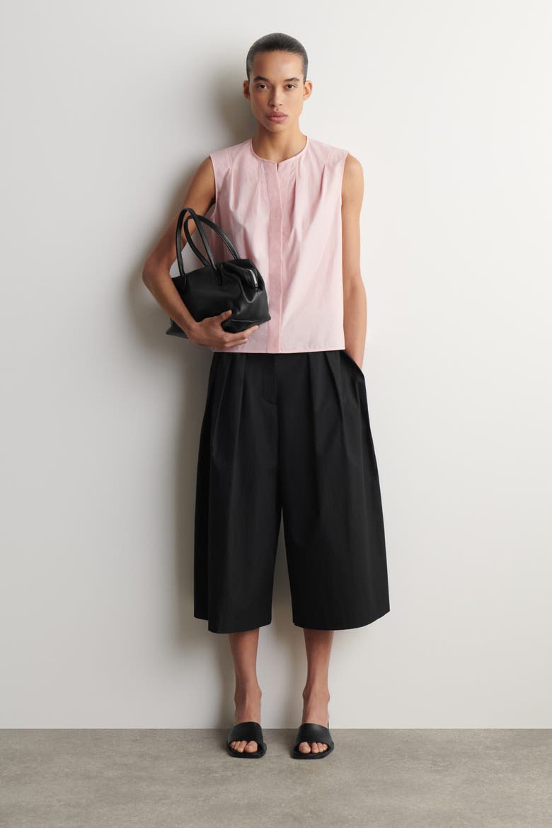 Pleated Sleeveless Top, Alternate, color, PINK