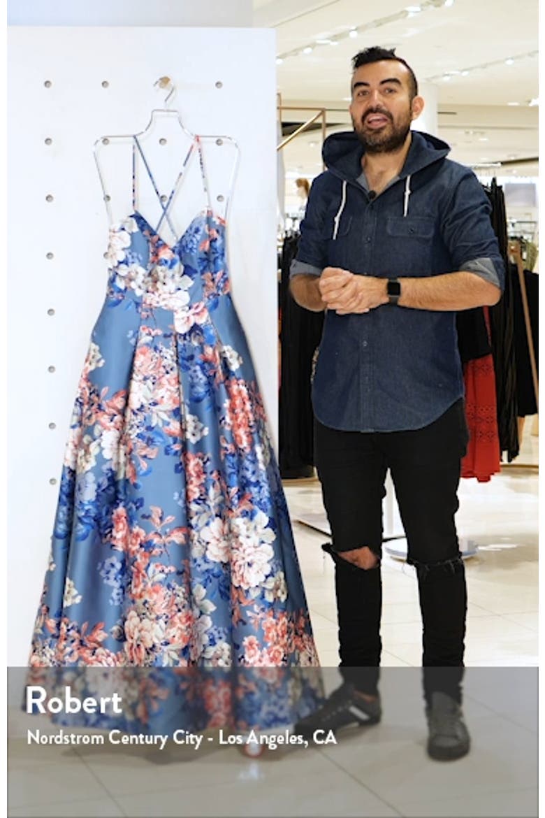Floral Print Mikado Ballgown video