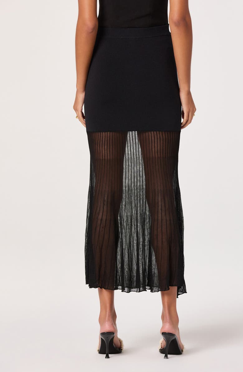 ASTR the Label Contrast Knit Skirt, Alternate, color, Black