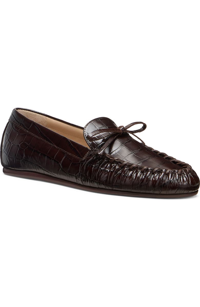 Stuart Weitzman Britt Bow Loafer, Main, color, Walnut
