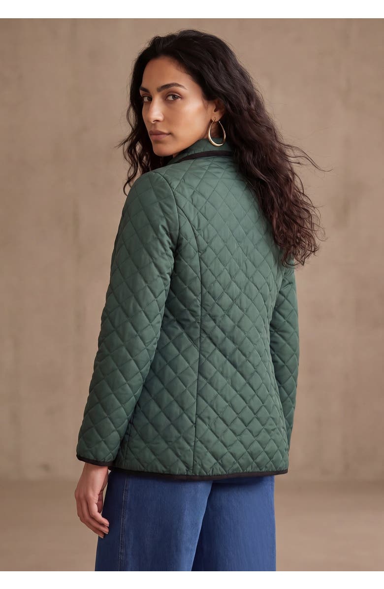Jessica London Snap-Front Quilted Coat, Alternate, color, Emerald Green