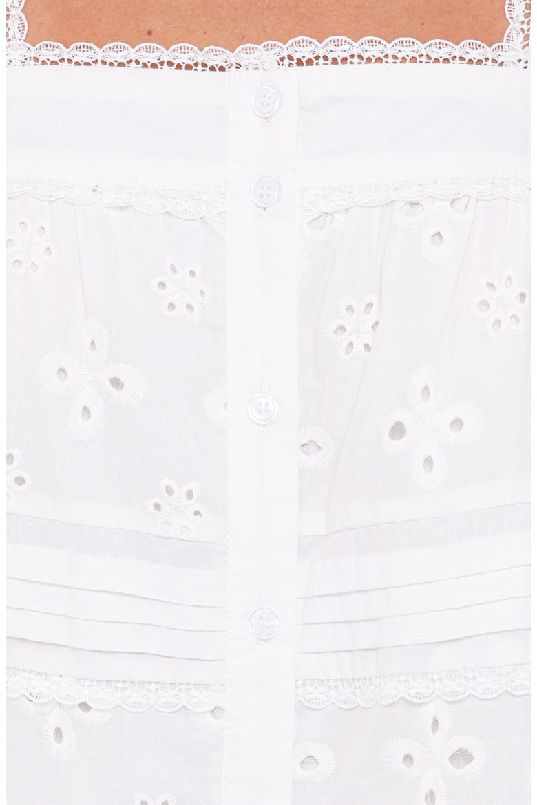 Kelcie Eyelet Lace Minidress, Alternate, color, WHITE