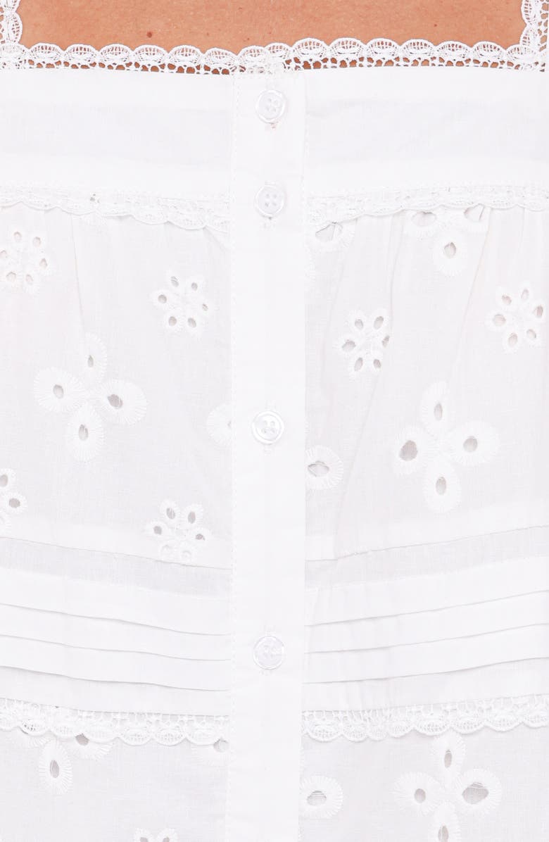 Petal & Pup Kelcie Eyelet Lace Minidress, Alternate, color, White