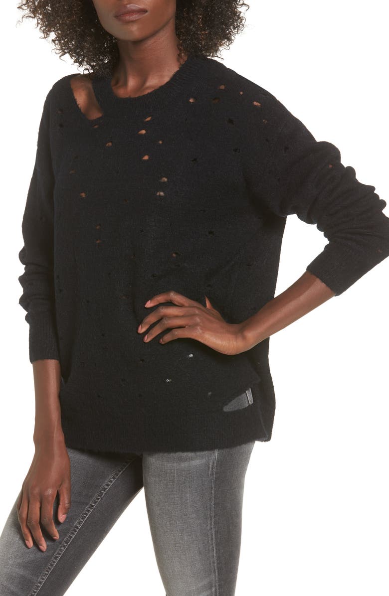 ASTR the Label Distressed Sweater, Main, color, 