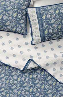 Woven & Weft Boho Floral Print Cotton Quilt & Shams Set