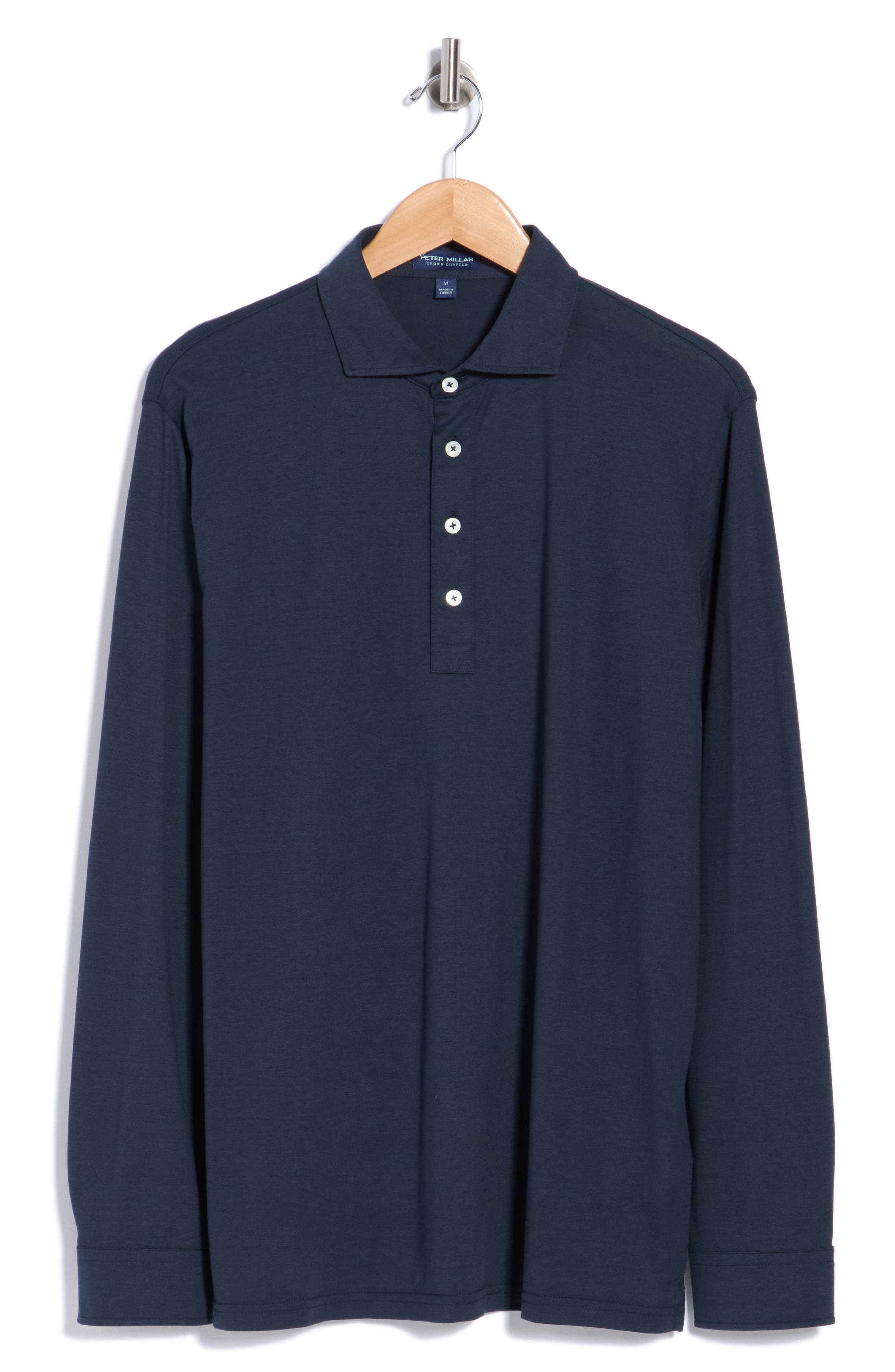 Ashby Silk & Cotton Long Sleeve Polo