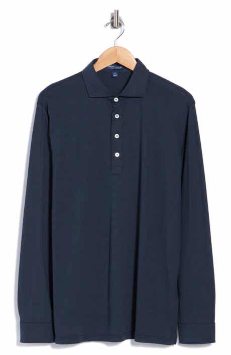 Ashby Silk & Cotton Long Sleeve Polo