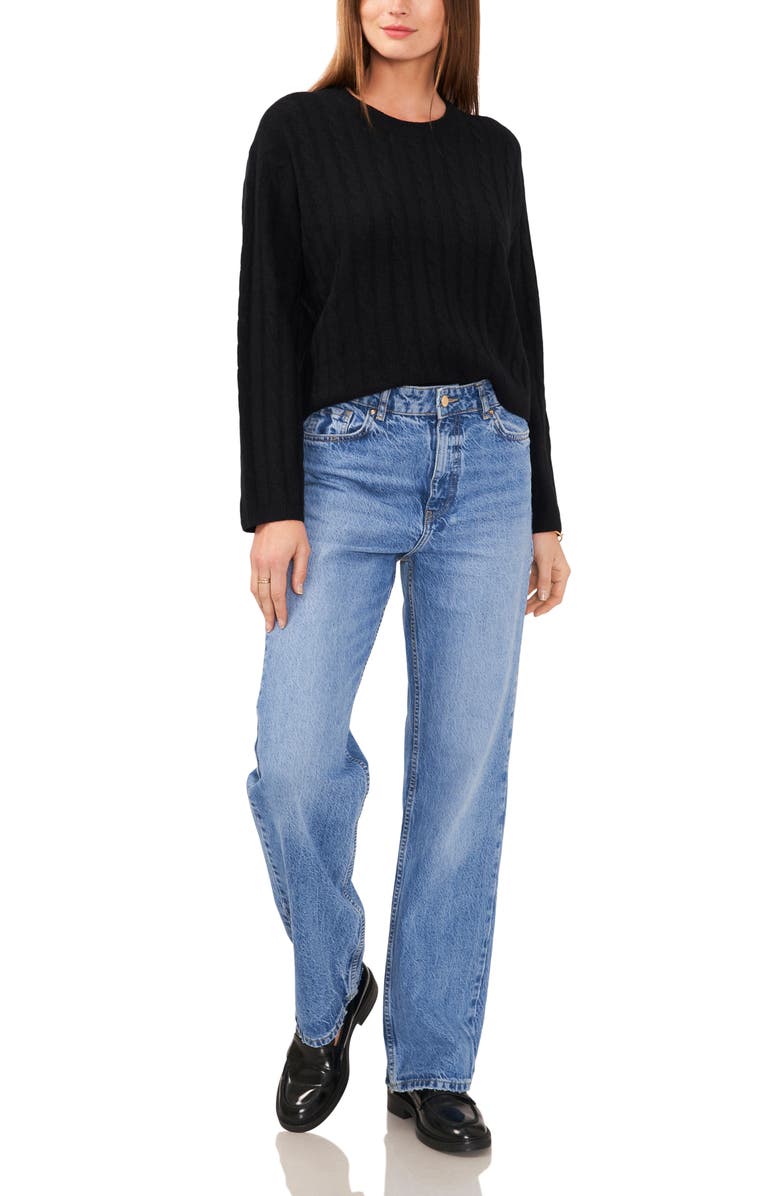 1.STATE Mixed Stitch Crewneck Sweater, Alternate, color, 