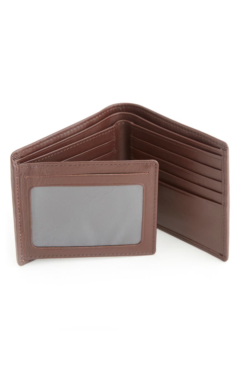 ROYCE New York RFID Leather Trifold Wallet, Alternate, color, Brown