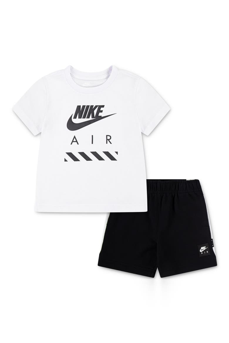 Kids' Air Graphic T-Shirt & Shorts Set, Main, color, BLACK