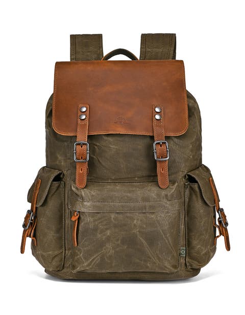 Stone Creek Waxed Canvas Laptop Backpack