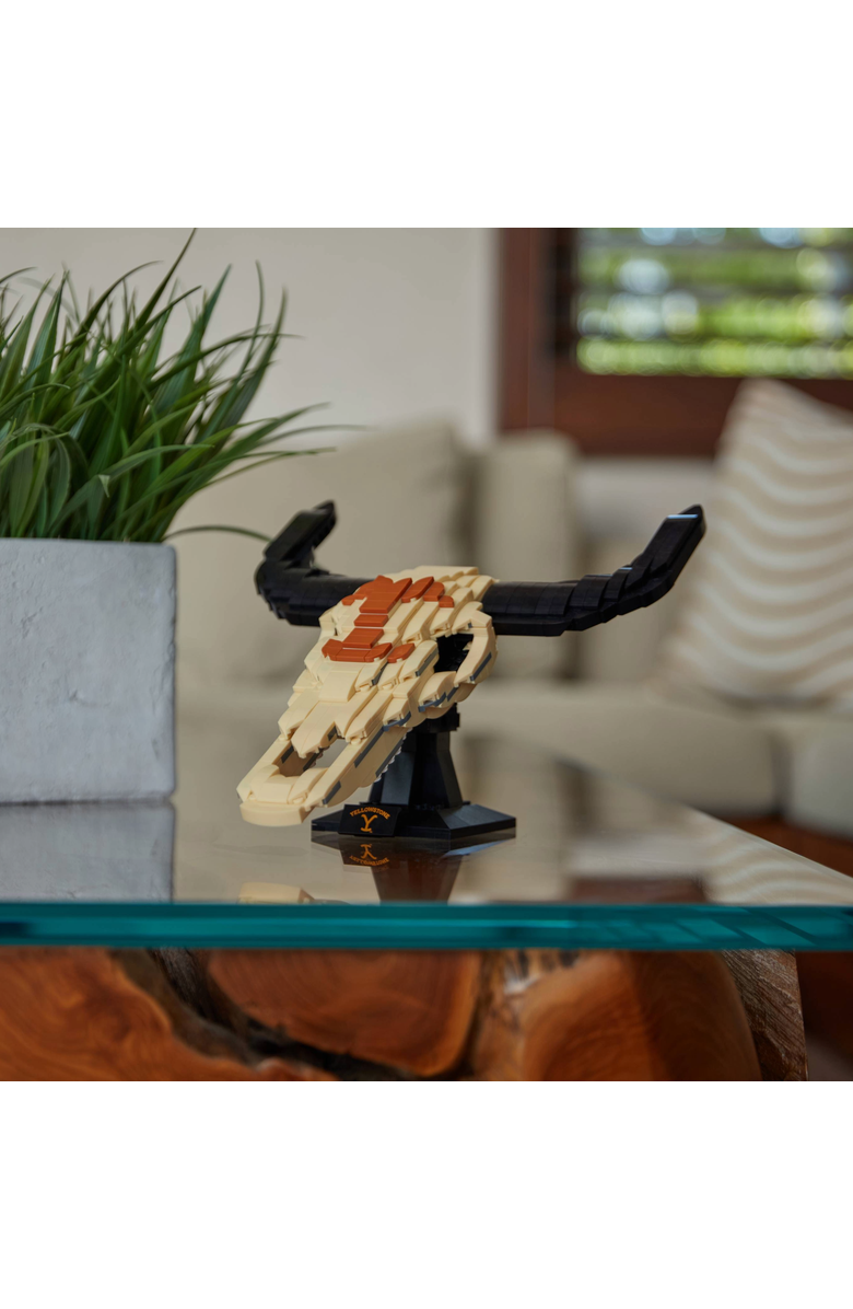 Brickcraft Yellowstone Steer Skull Building Set, Alternate, color, Yellow