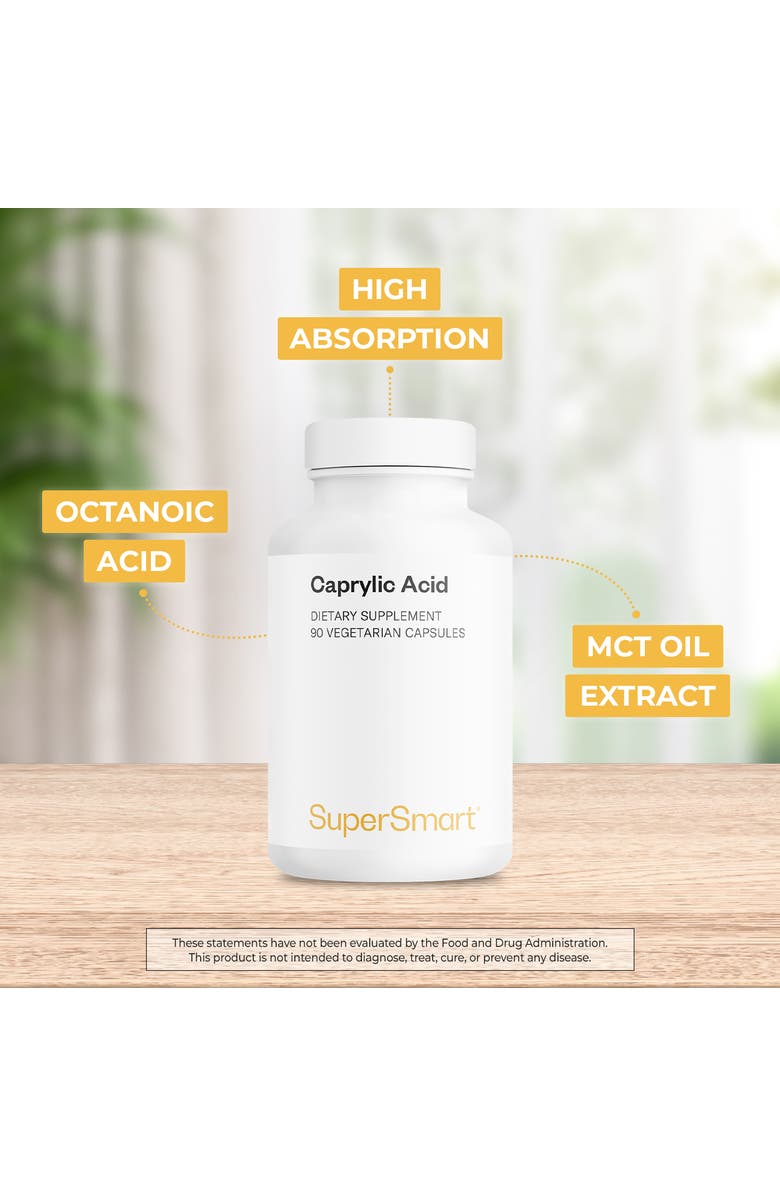SuperSmart Caprylic Acid 1350mg per Day, Alternate, color, NO COLOR