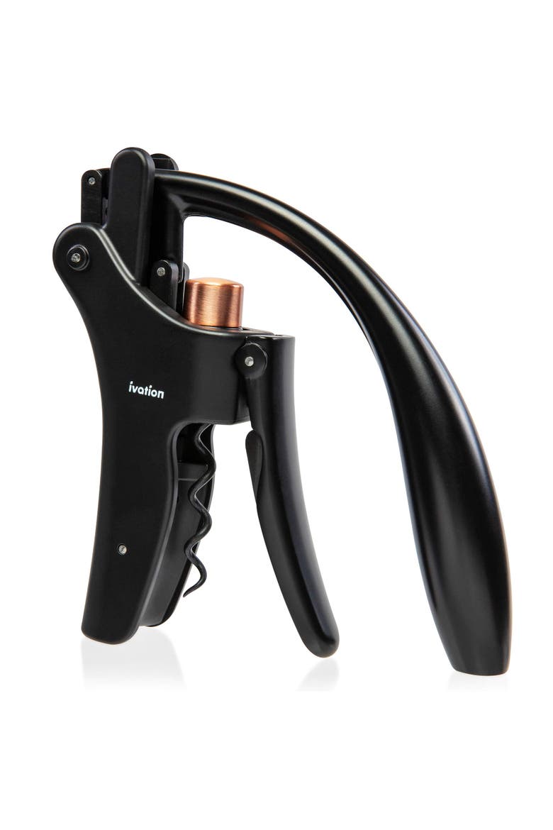 Manual Wine Bottle Opener, Main, color, Black