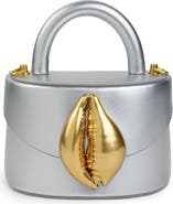 Flore K. Metallic Silver Viera Cowrie Shell