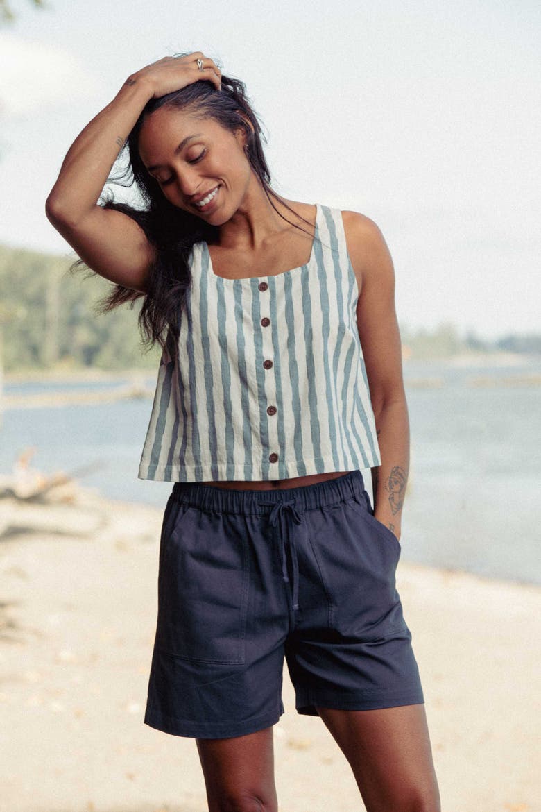 Sadie Tank, Alternate, color, Beach Stripe