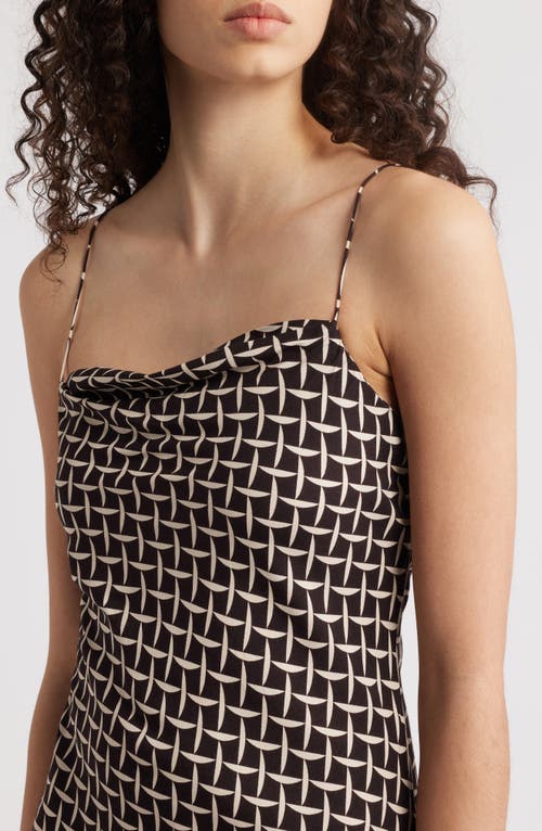Faithfull The Brand Luisa Geo Print Maxi Dress In Espresso Geo