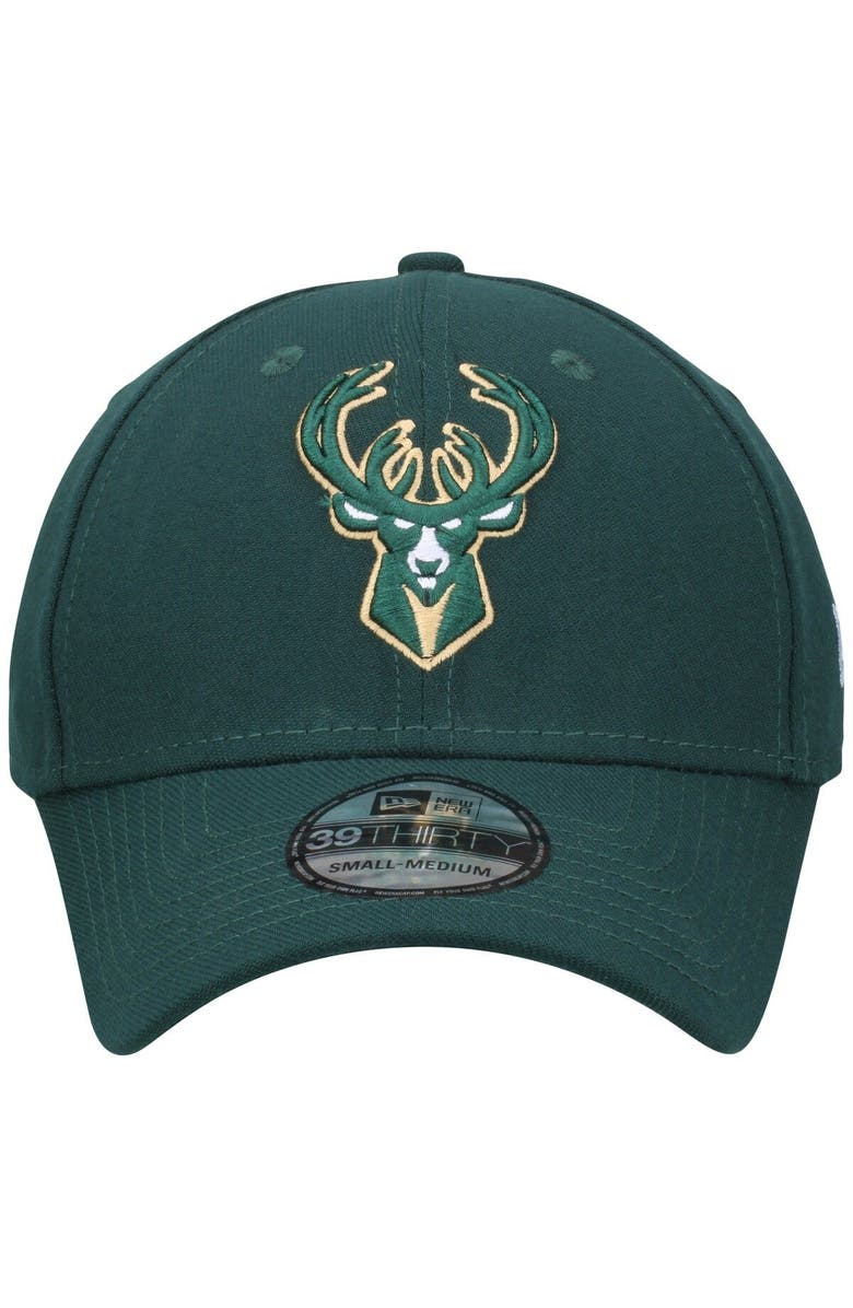 New Era Men's New Era Green Milwaukee Bucks Team Classic 39THIRTY Flex Hat, Alternate, color, Hunter Green