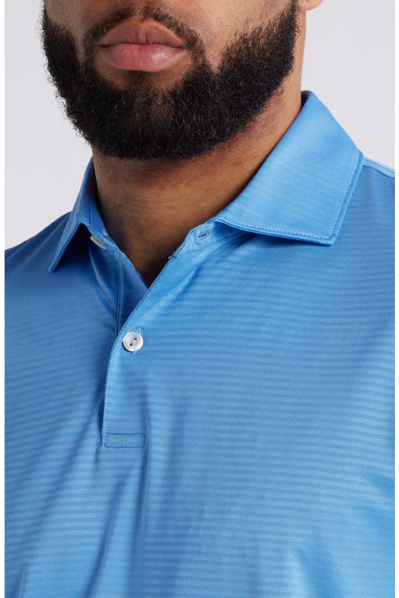 Empire Stripe Performance Jersey Polo, Alternate, color, FOUNTAIN BLUE