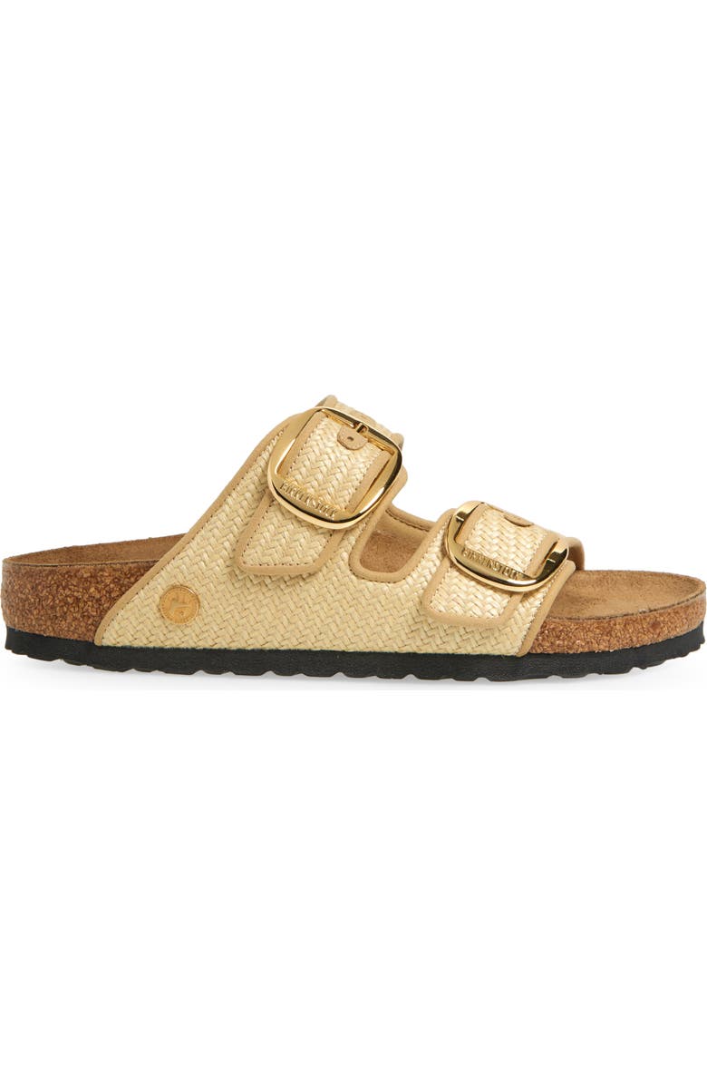 Birkenstock Arizona Raffia Big Buckle Slide Sandal, Alternate, color, Beige