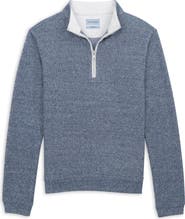 Scott Barber Marled Sweater Knit Quarter Zip Pullover