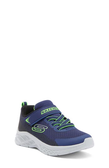 Skechers Little Boys Microspec Ii In Navy/black/lime