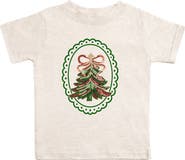 Sweet Wink Sequin Christmas Tree Patch Short Sleeve T-Shirt