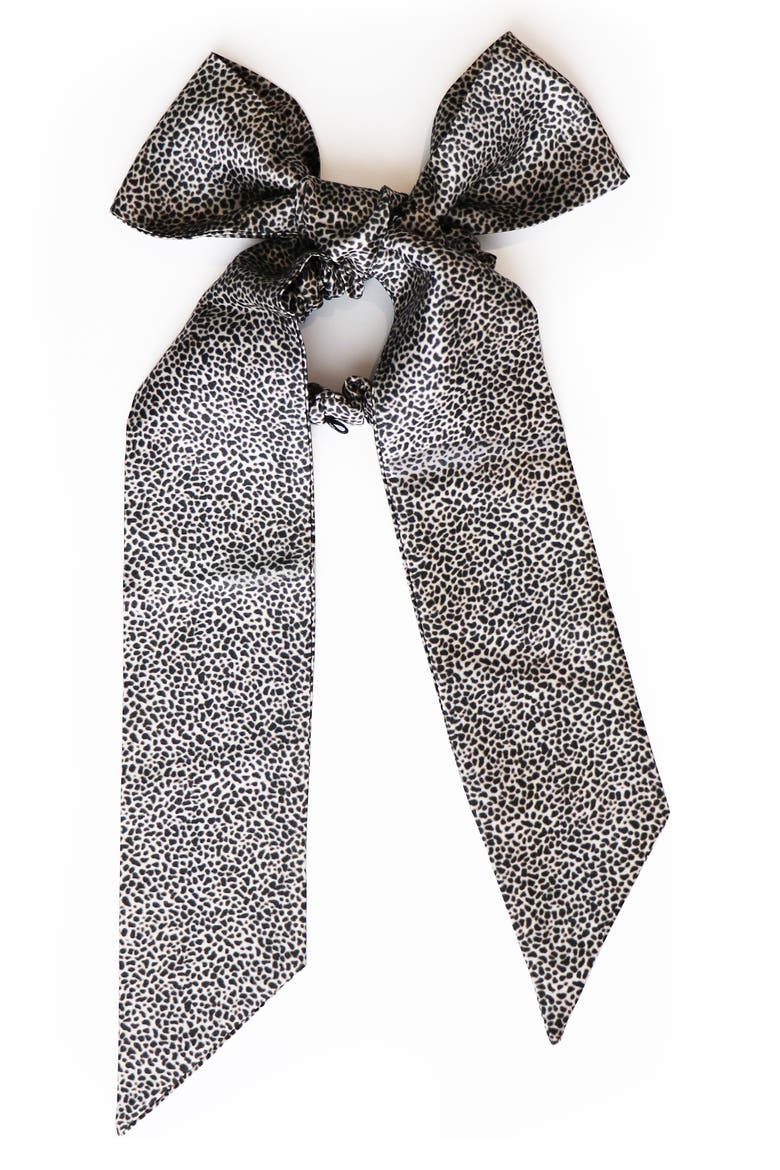Pure Silk Hair Ribbon, Main, color, LEOPARD