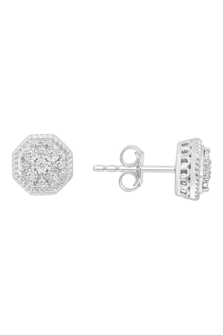 Diamond Earrings, Main, color, SILVER/ DIAMOND