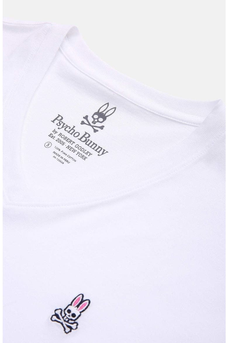 Logo V-Neck T-Shirt, Alternate, color, WHITE