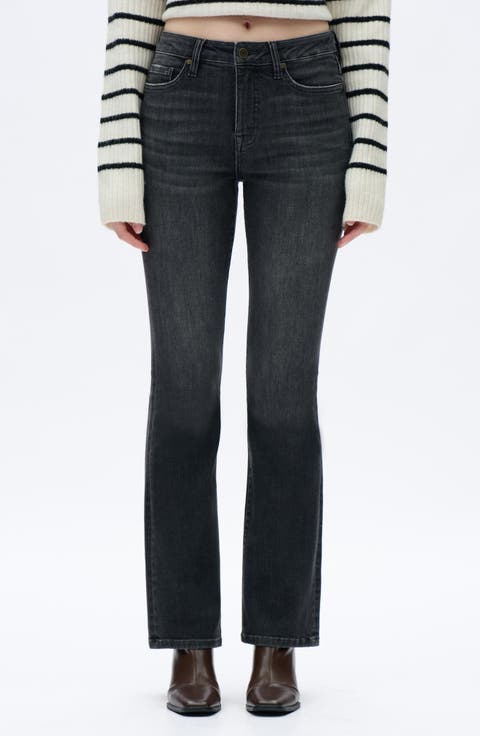 High Waist Bootcut Jeans (Deep Sea)