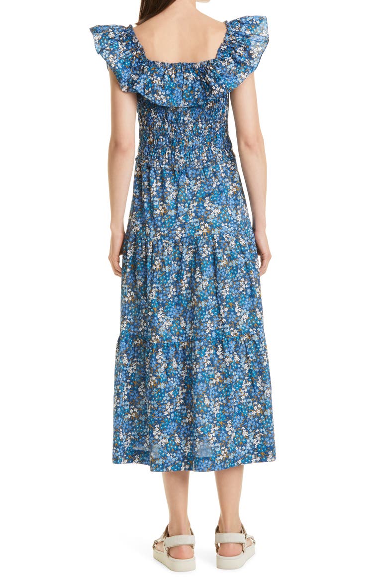Sea Lissa Liberty Floral Cotton Sundress, Alternate, color, BLUE